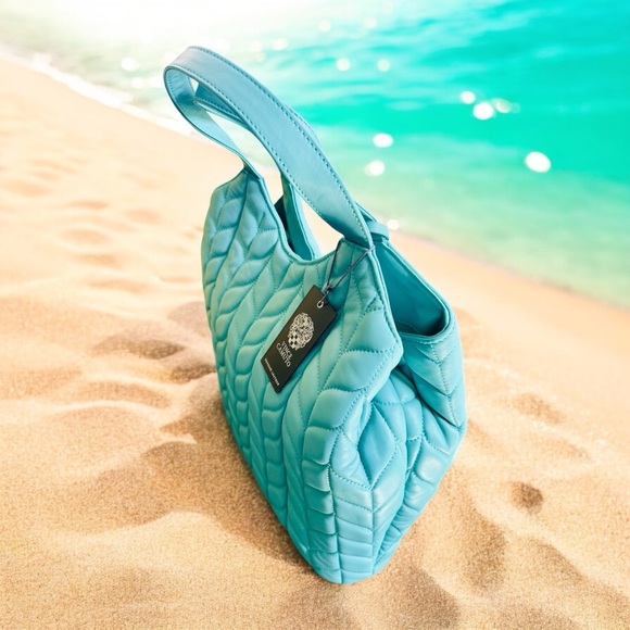 VINCE CAMUTO QUILTED TOTE “VISHO-TO” Style SEASHORE Color - Picture 2 of 15